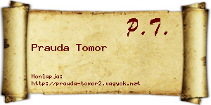 Prauda Tomor névjegykártya